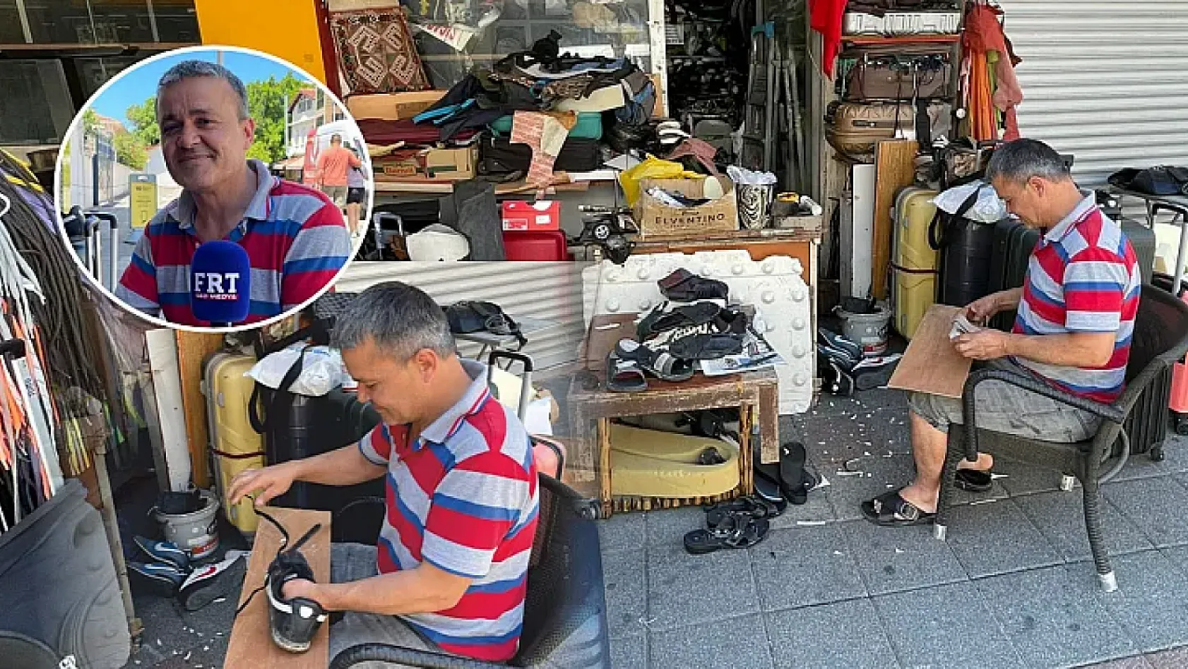Fethiyeli 'Çarık Ustası' bayramda da işinin başında