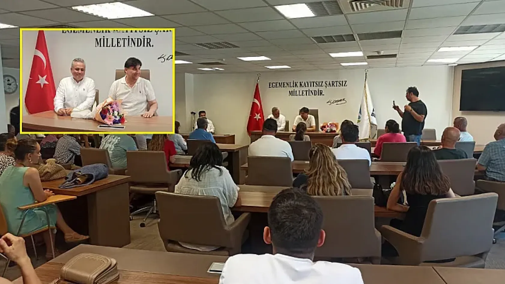 Makam odasına sığmayan buluşma: Göreve dönen Başkan Karaca'yı CHP İlçe Heyeti ziyaret etti