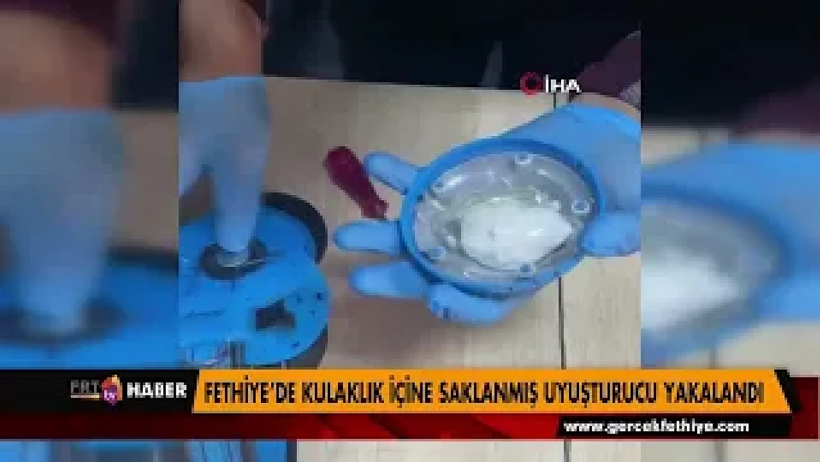 Narkotik Suçlarla Mücadele Büro Amirliği ekipleri kulaklık içinde uyuşturucu yakaladı