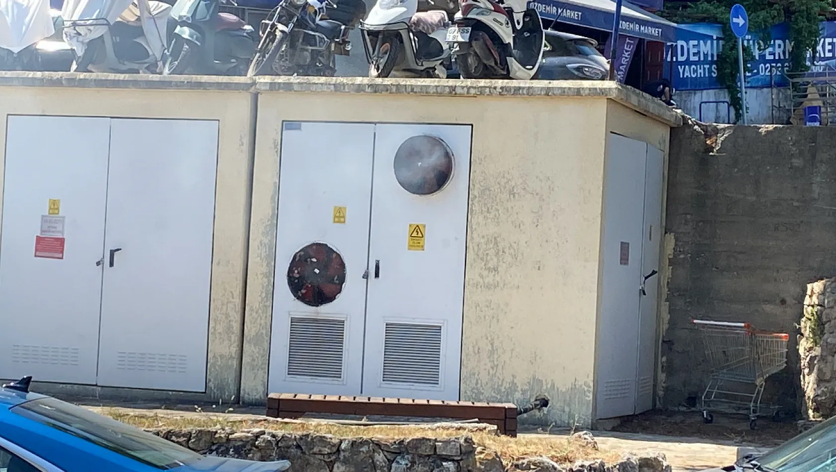 Fethiye'de korkutan trafo yangını