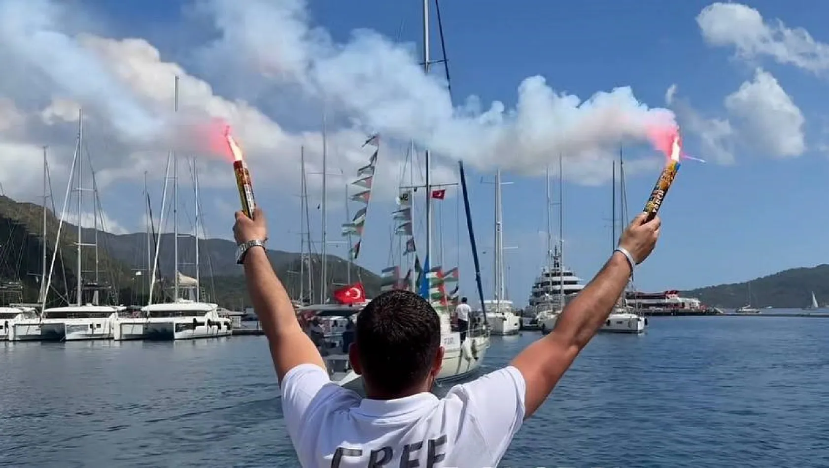 Global Sumud filosu Marmaris'ten Gazze'ye doğru yola çıktı