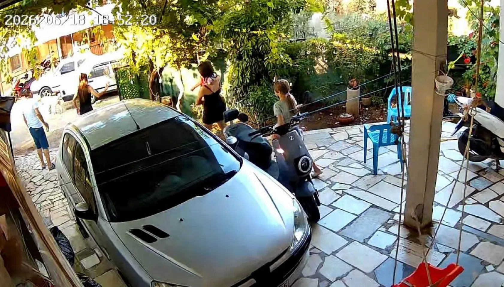 Fethiye'deki komşu dehşeti kamerada