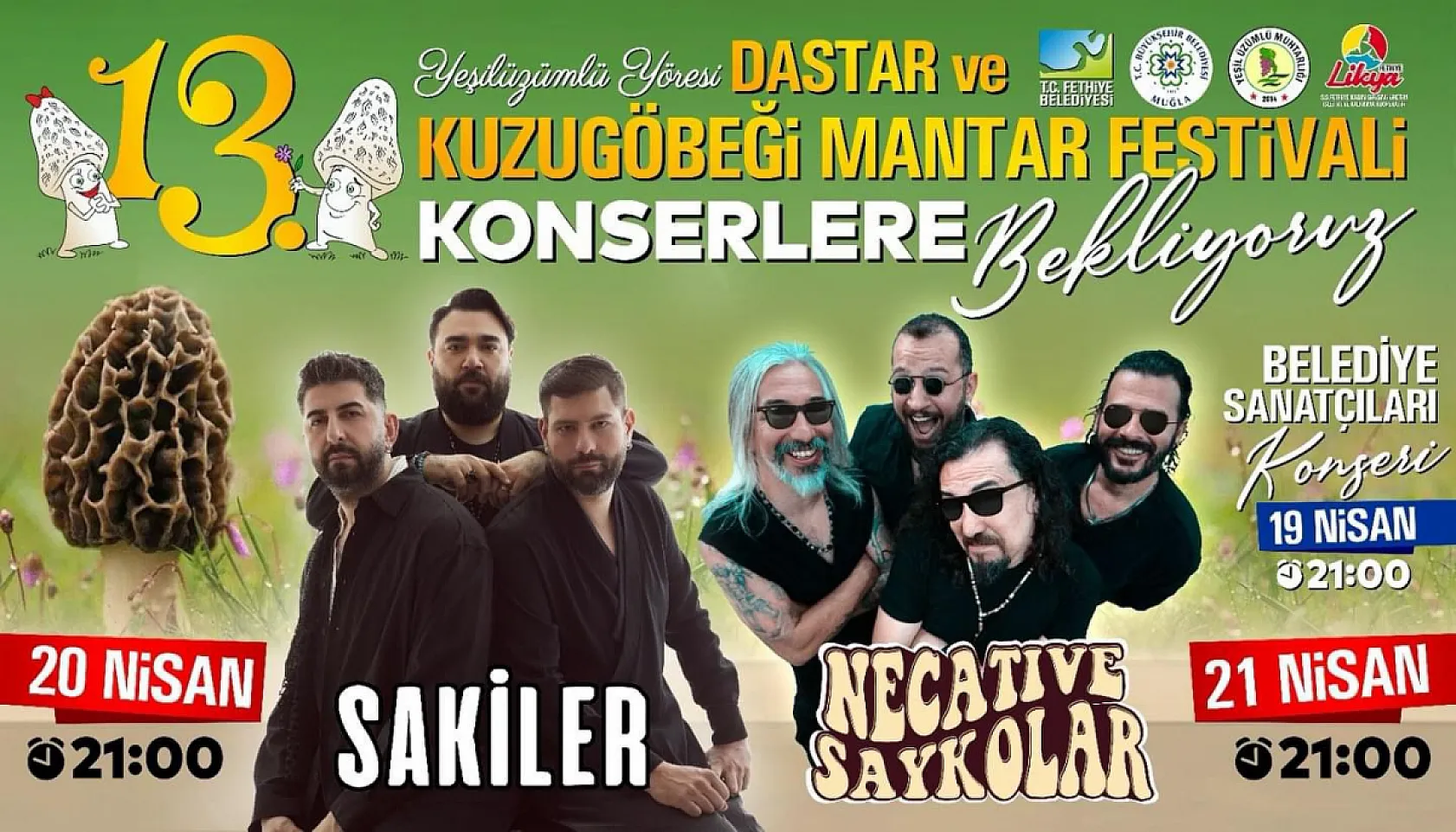 Fethiye'de Yeşilüzümlü Dastar Ve Kuzugöbeği Mantar Festivali'ne Sayılı Günler Kaldı