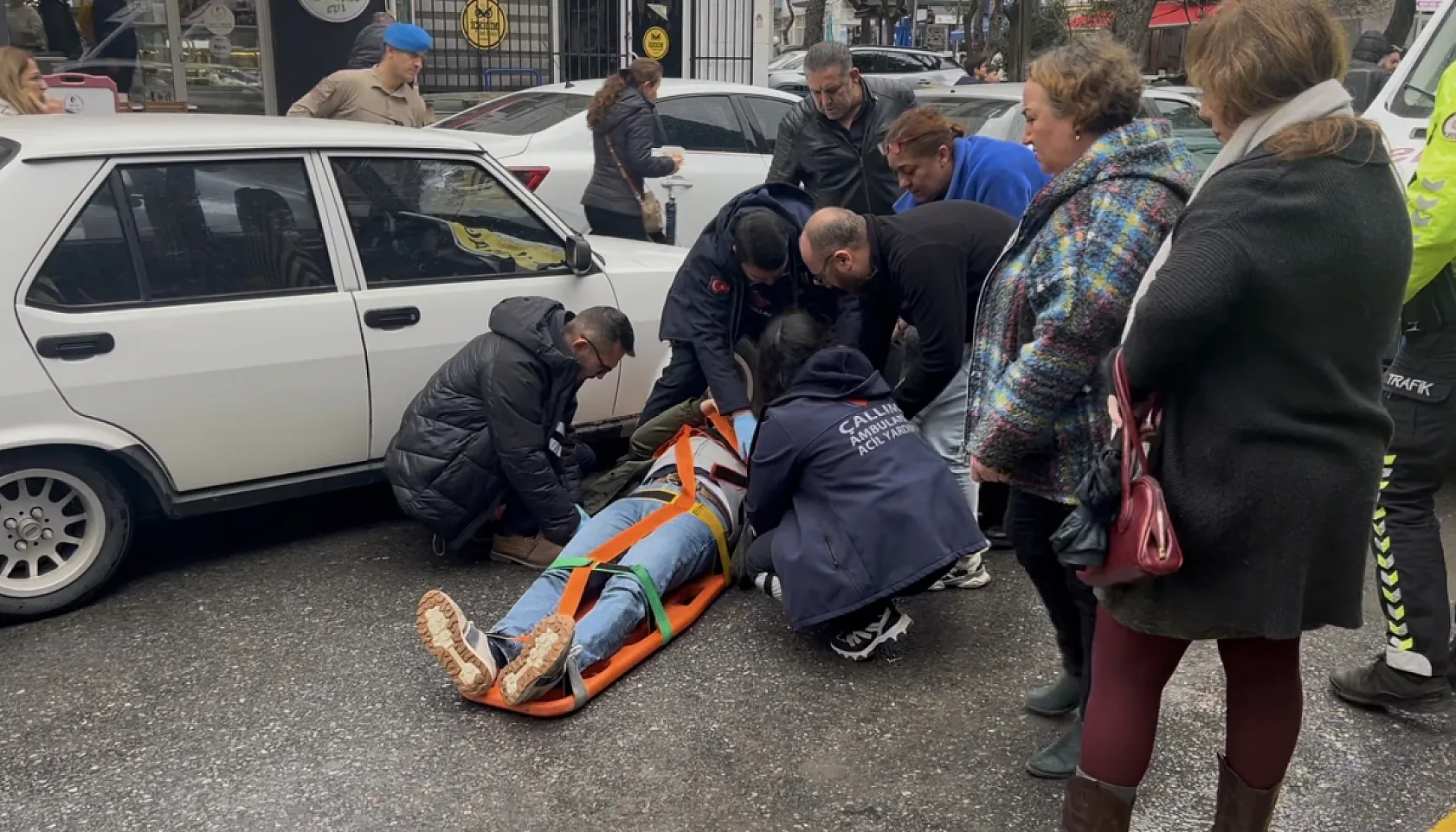Menteşe'de otomobil yayaya çarptı: 1 yaralı