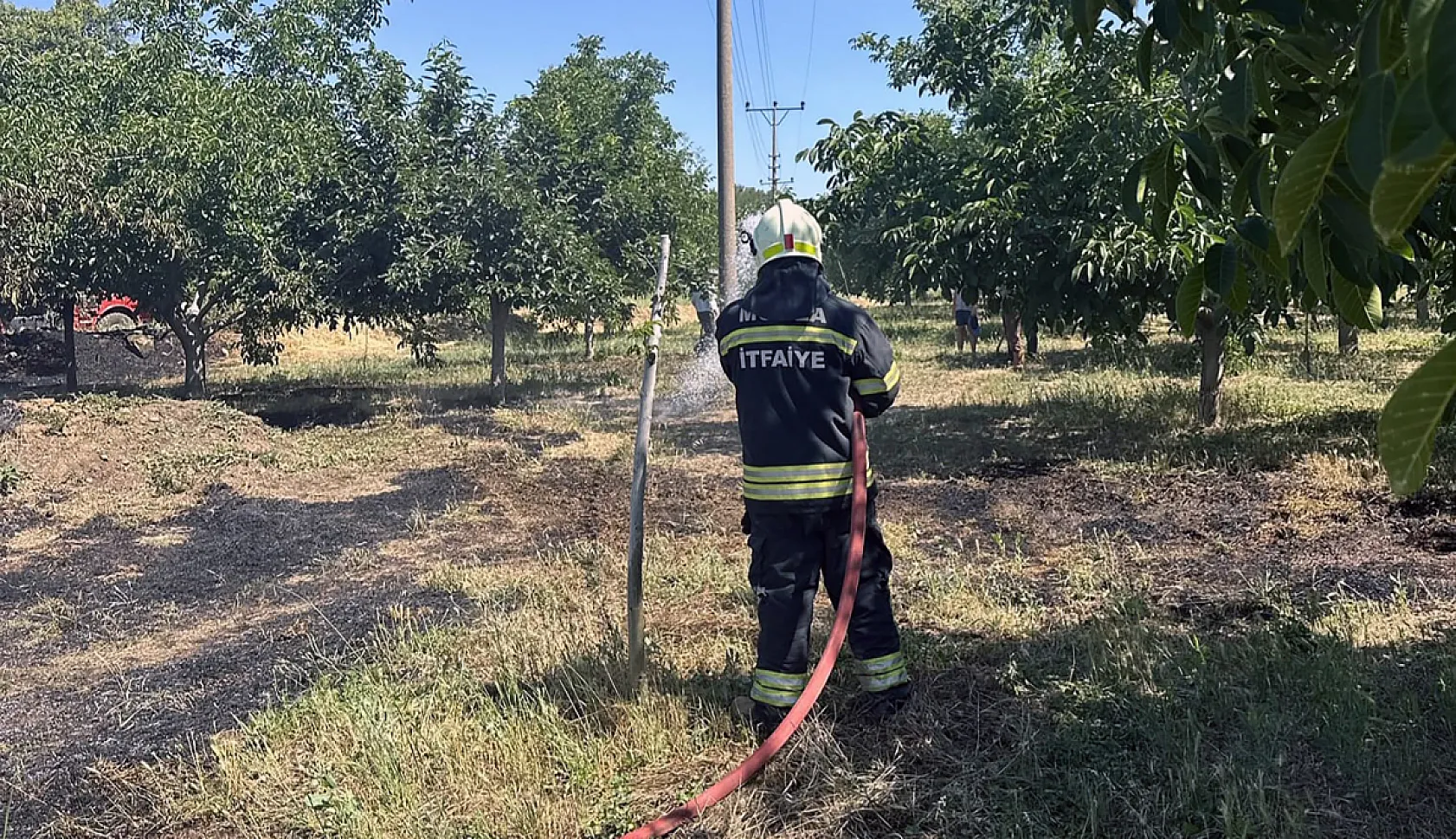 Menteşe'de arazi yangınları büyümeden söndürüldü