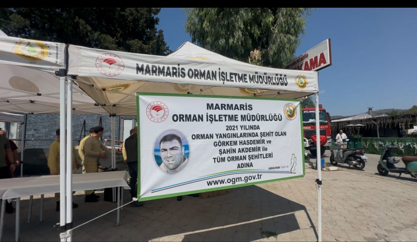 Marmaris'te orman şehitleri dualarla anıldı