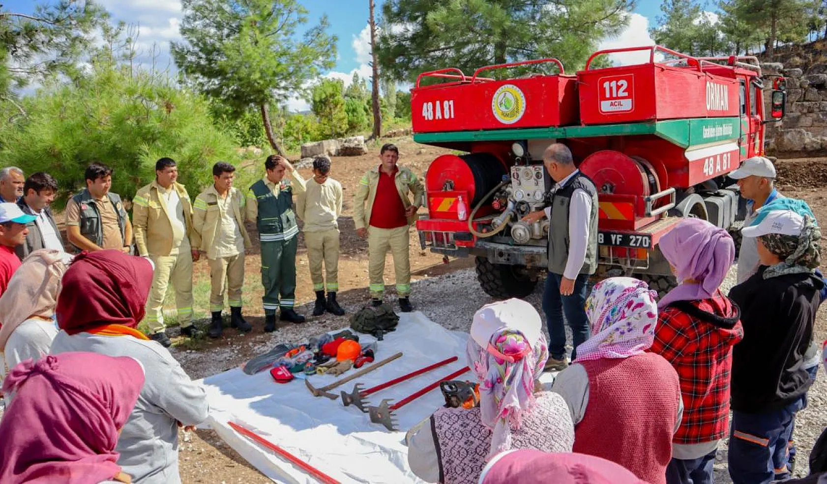 Yangın söndürme eğitimi verildi