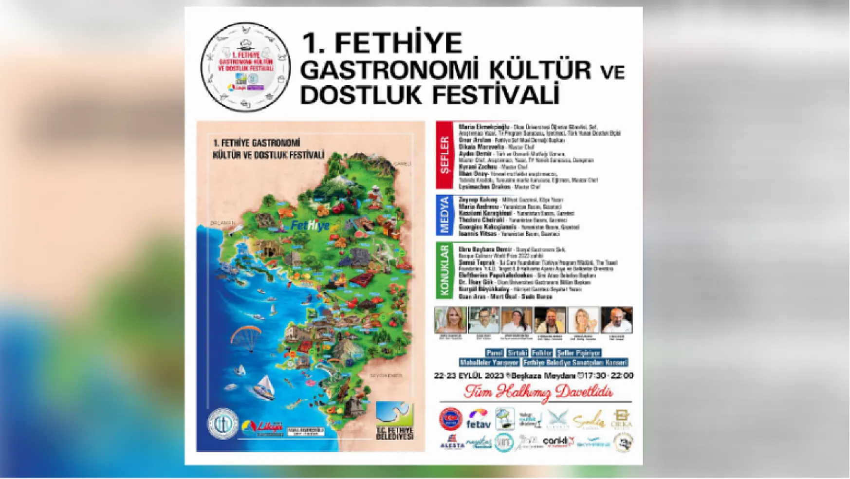 1.Fethiye Gastronomi Kültür ve Dostluk Festivali Başlıyor