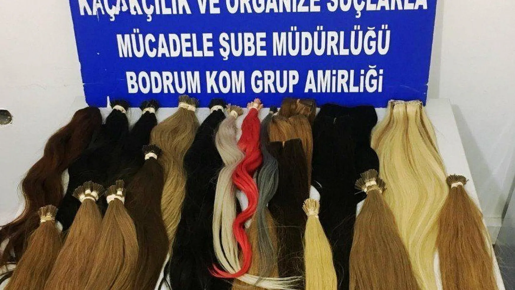 Bodrum'da 3 kilo kaçak insan saçı ele geçirildi