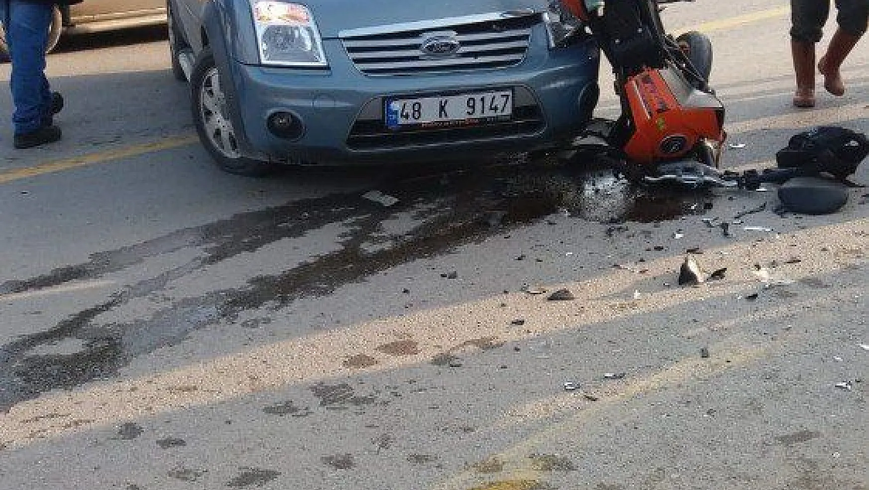 Köyceğiz'de otomobille, motosiklet çarpıştı: 1 yaralı