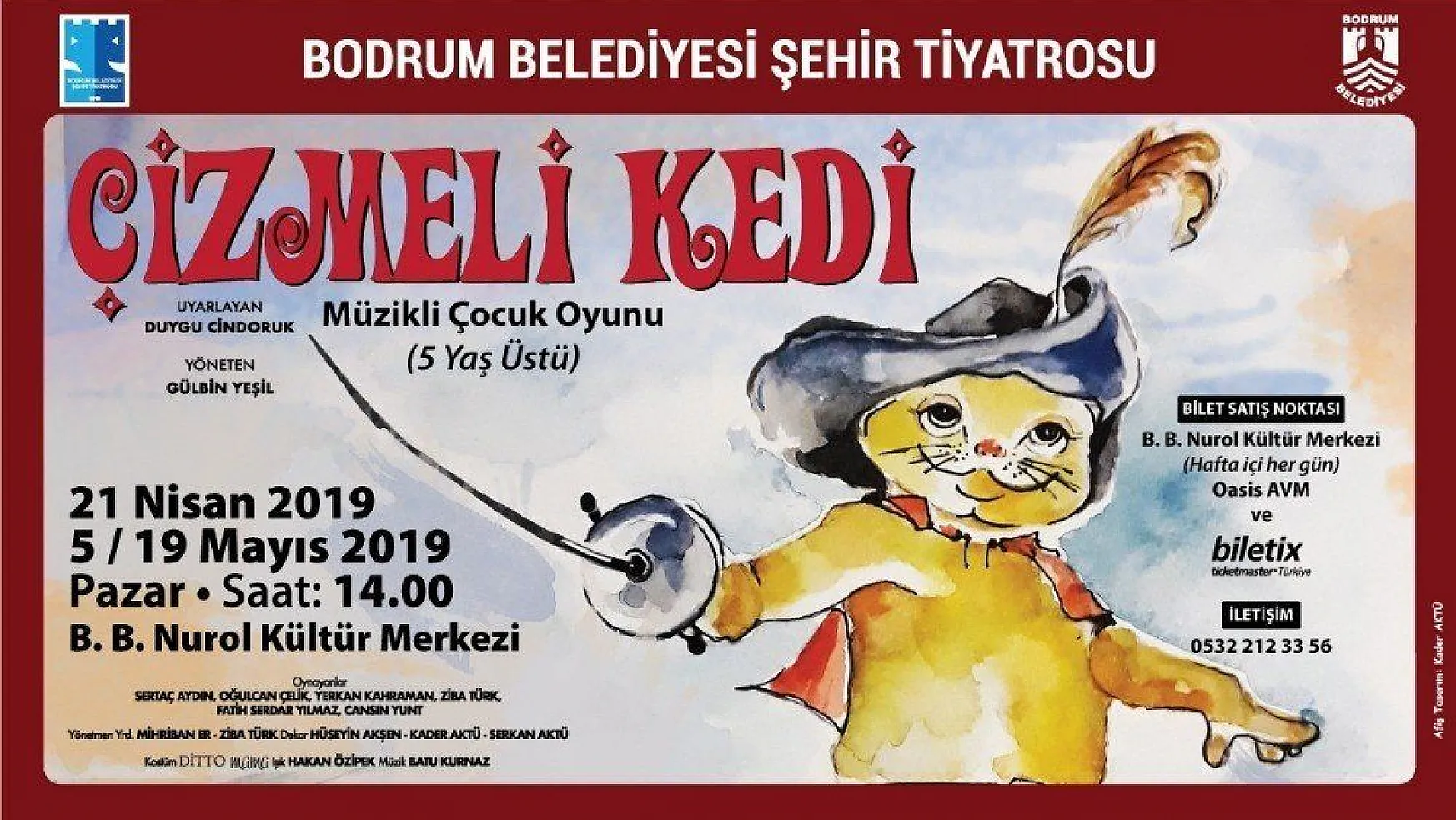 'Çizmeli Kedi' çocuk tiyatrosu Nurol Kültür Merkezi'nde