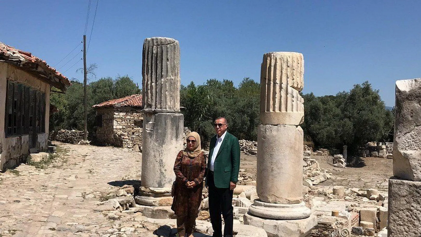 Cumhurbaşkanı Erdoğan Stratonikeiaı Antik Kenti'ni gezdi