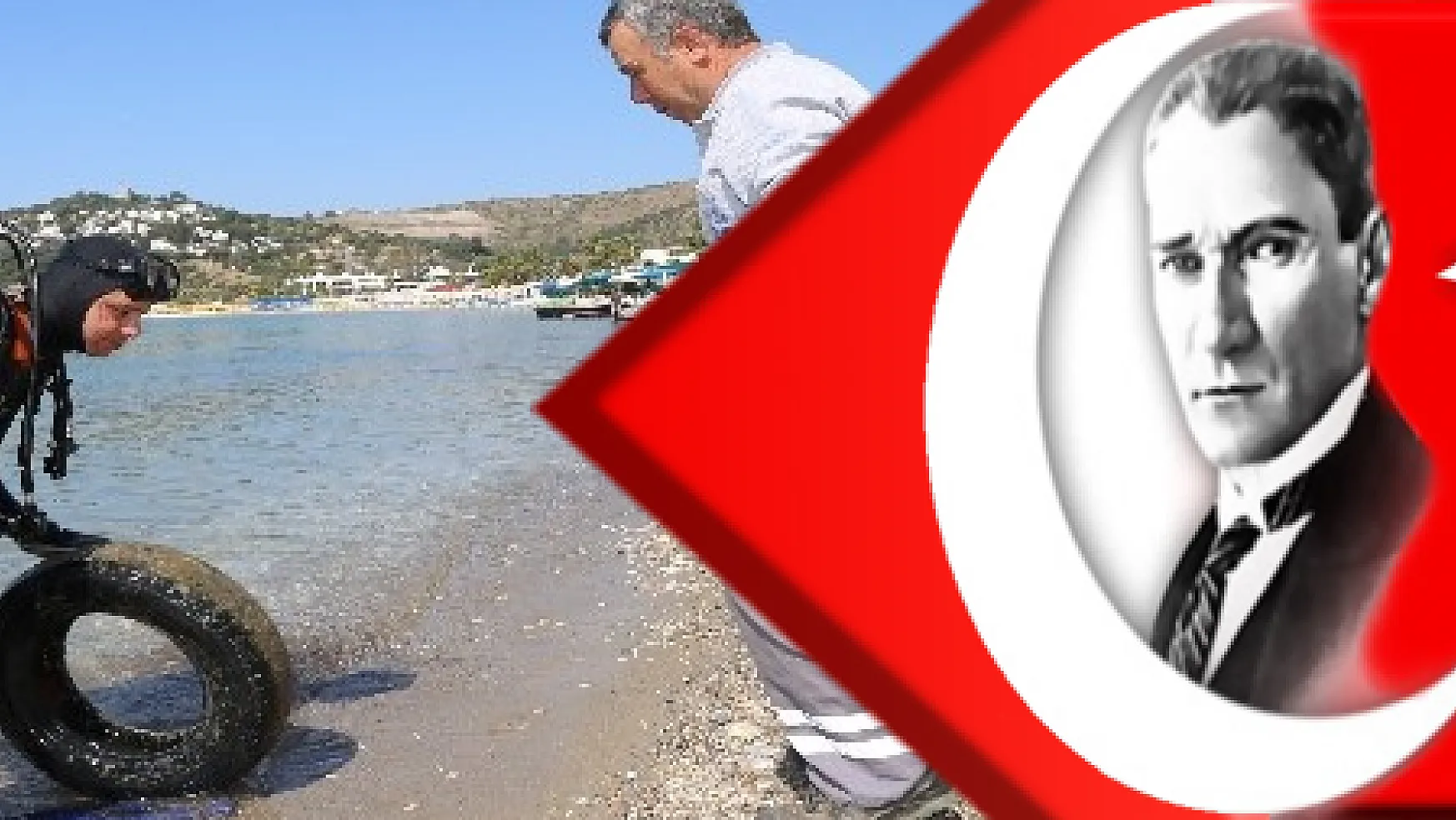 Bitez'de deniz dibi temizliği