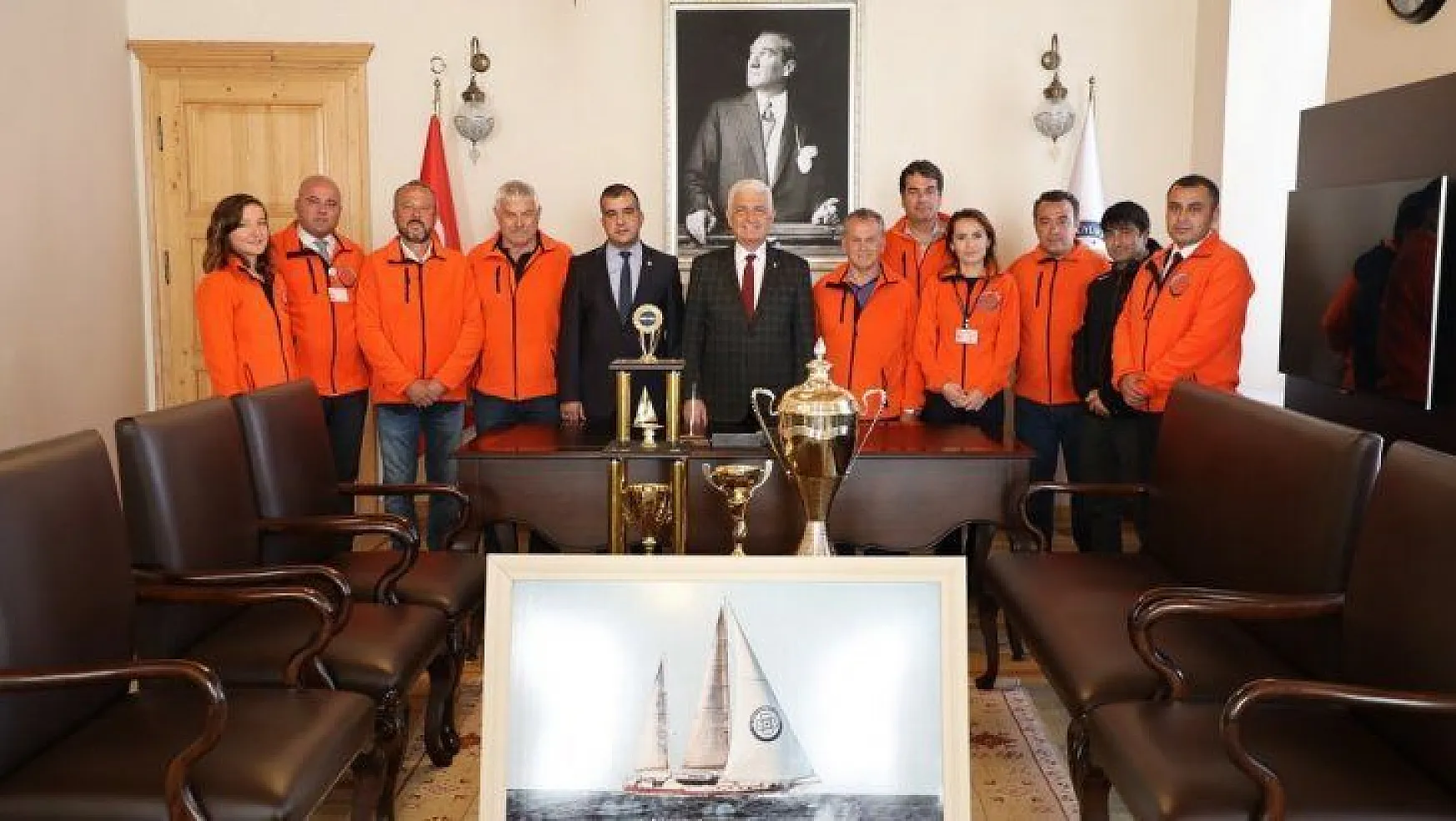 Bodrum Cup'ın başarılı ekibinden Başkan Gürün'e ziyaret