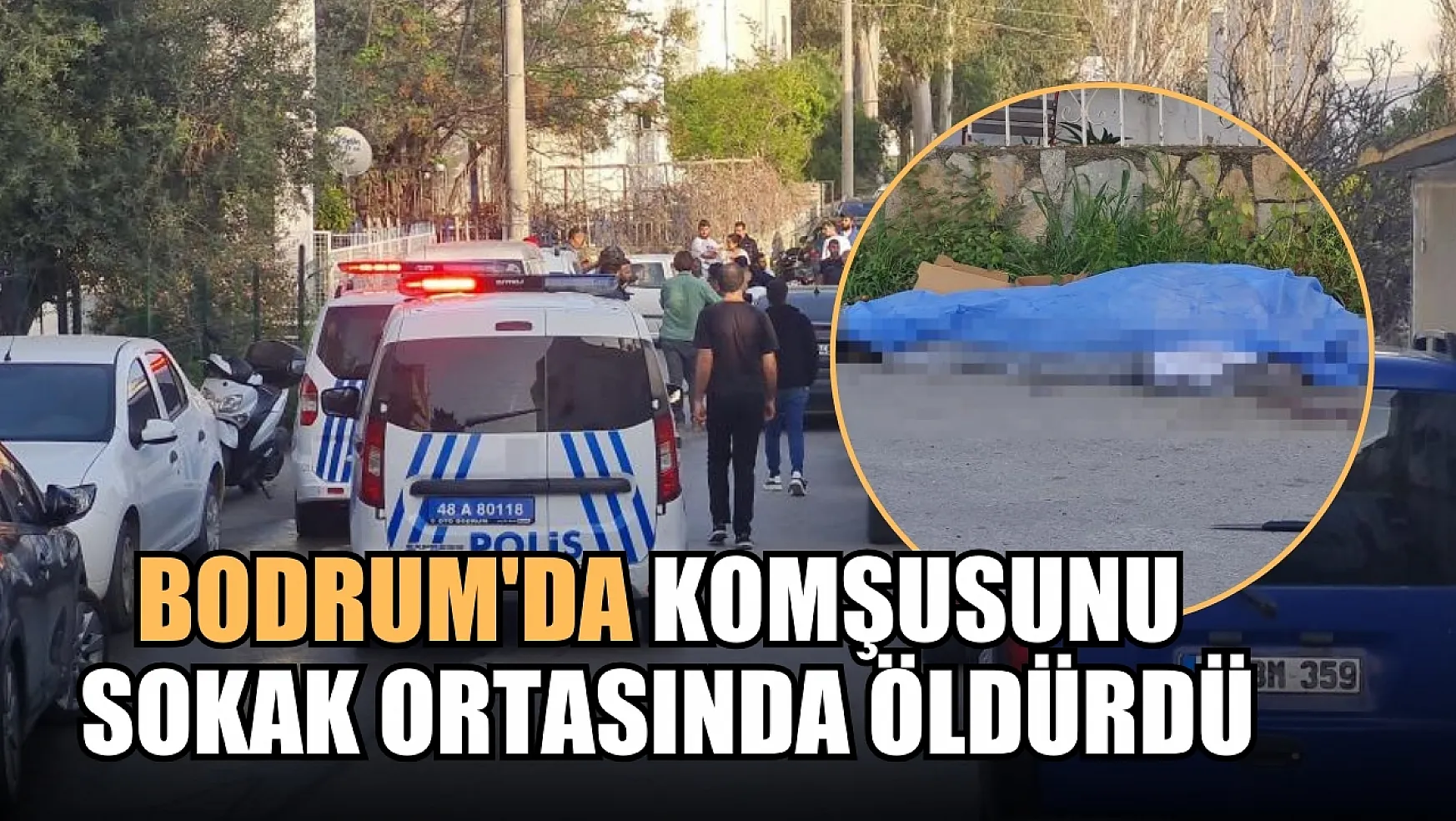 Bodrum'da Komşusunu sokak ortasında öldürdü