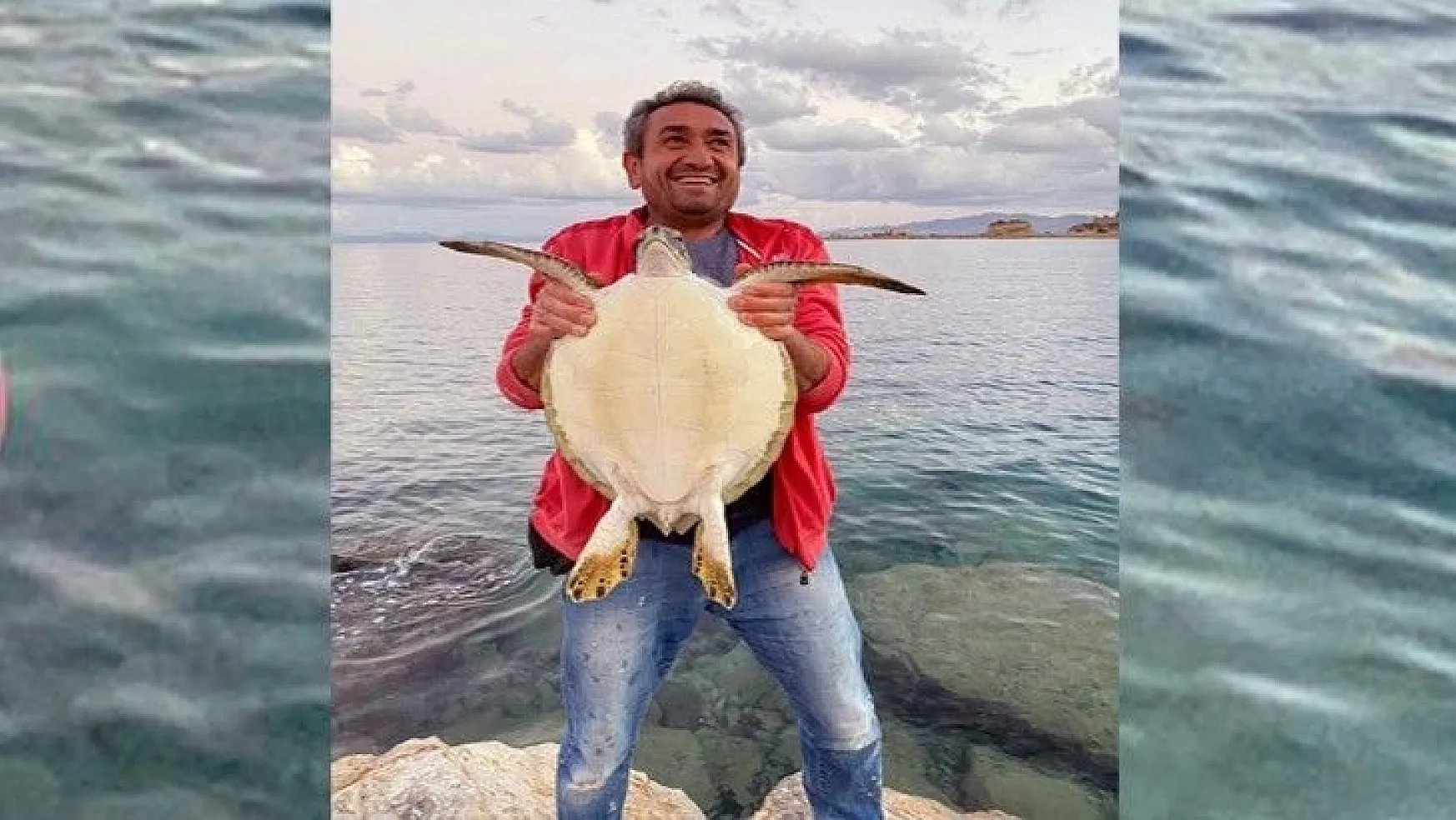 Caretta Caertta deniz kaplumbağasını balıkçılar kurtardı