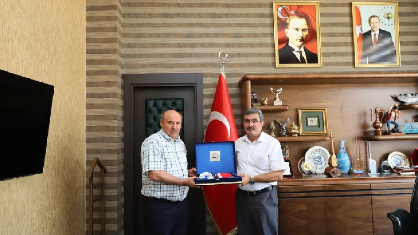 Cezaevi Müdürü Ensar Çelik'ten Başkan Otgöz'e veda ziyareti