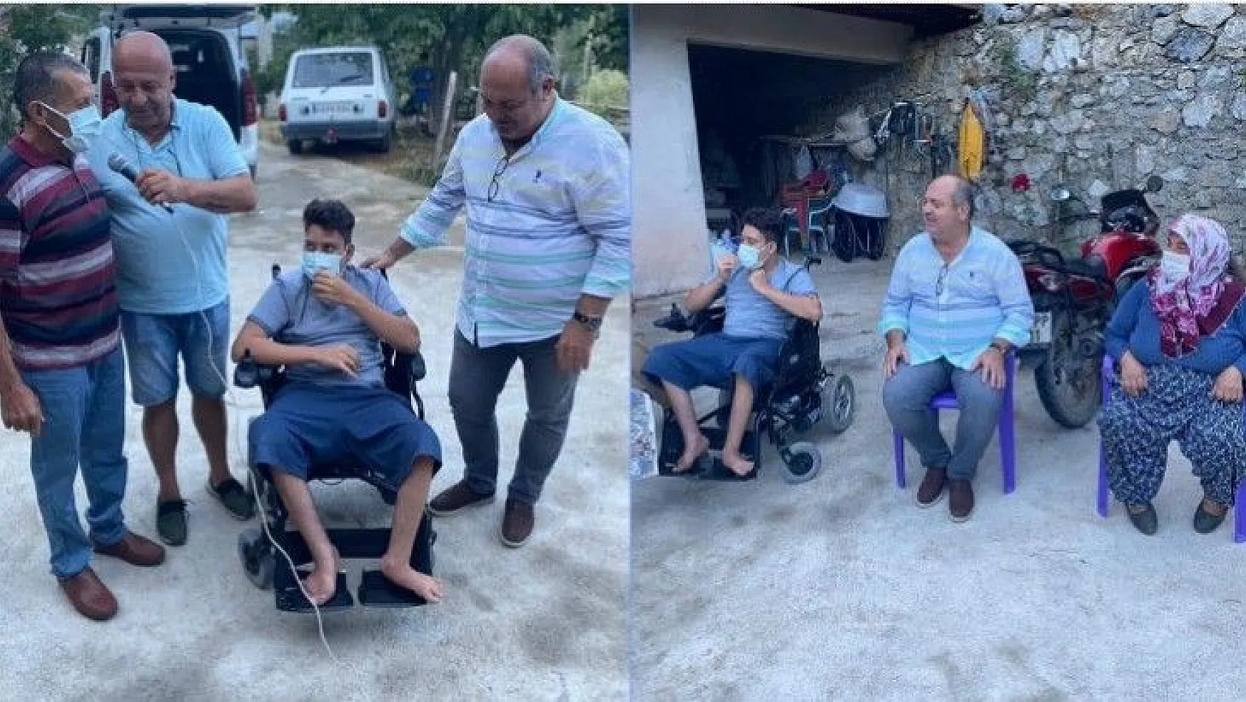 CHP İlçe Başkanı Demir, Umut'a akülü sandalye hediye etti