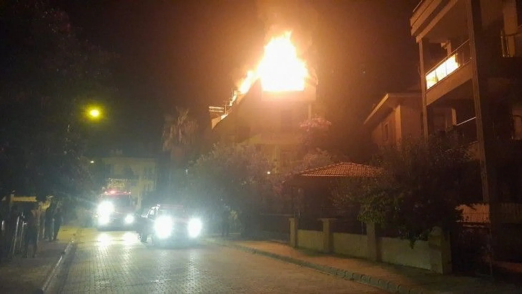 Fethiye'de ev yangını