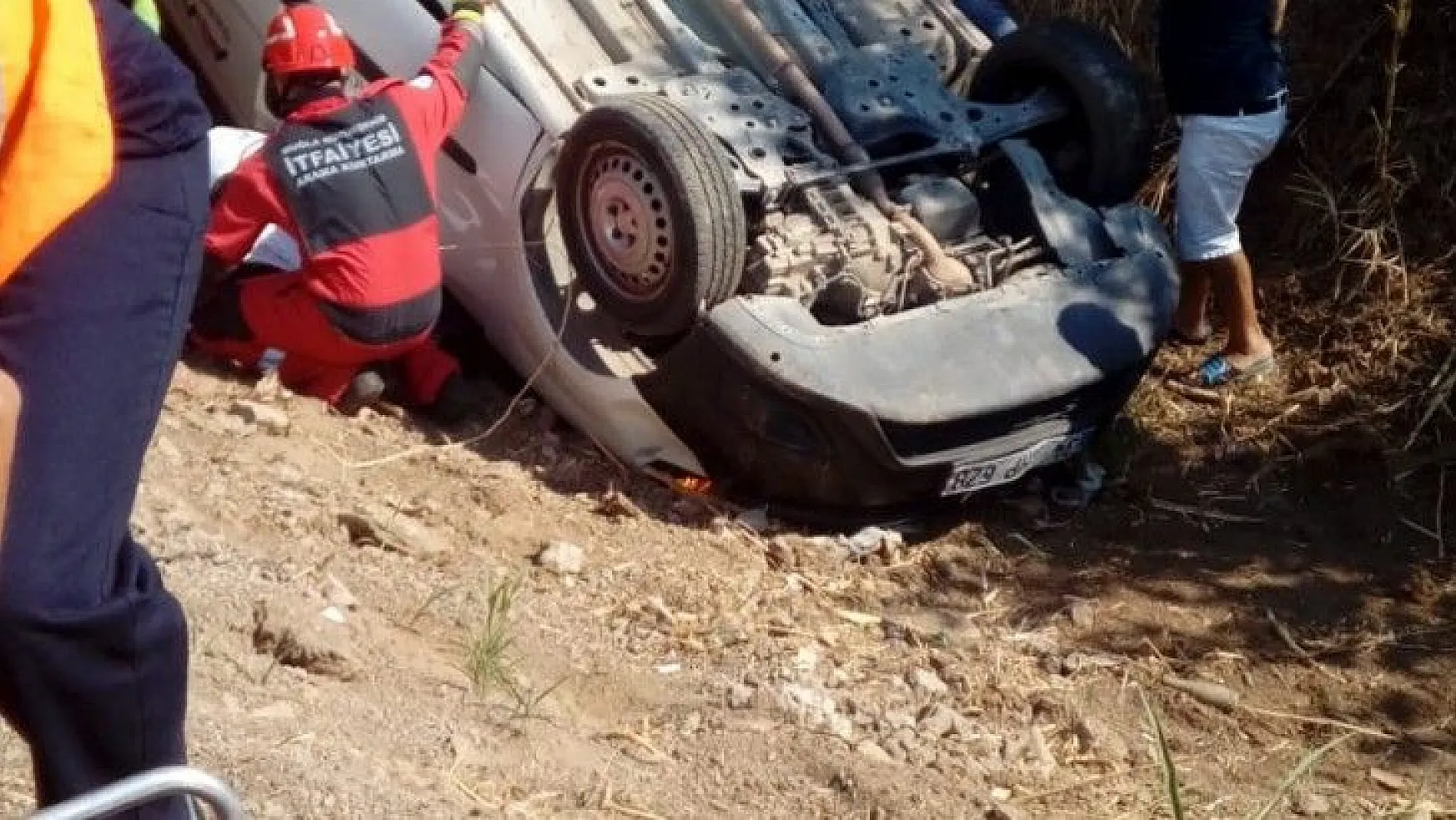 Fethiye'de otomobil takla attı: 1 yaralı