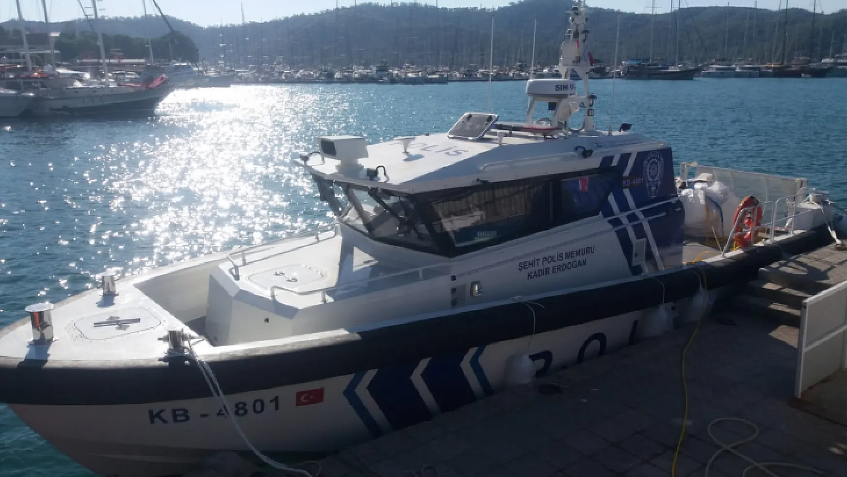 Fethiye deniz polisi yeni botu ile göreve hazır