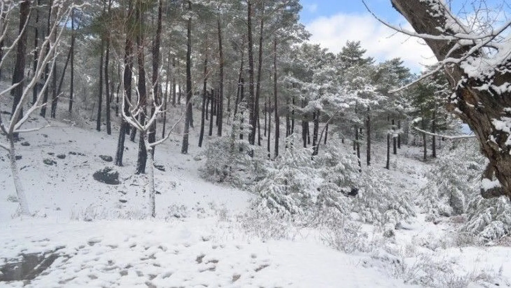 Fethiye ve Seydikemer'in yüksek kesimlerinde kar yağışı etkili oldu 