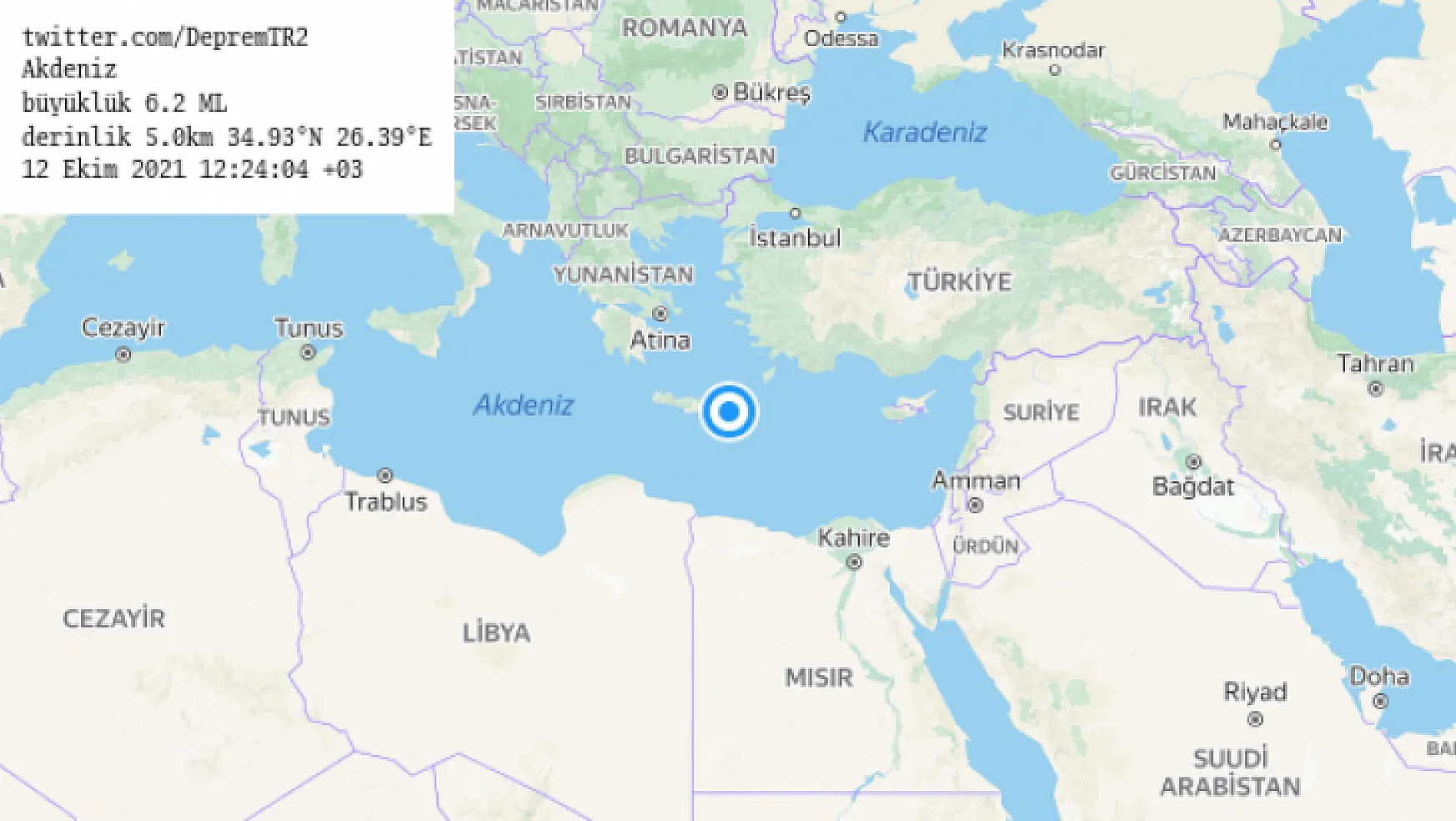 Girit Adası açıklarındaki deprem Fethiye'de de hissedildi