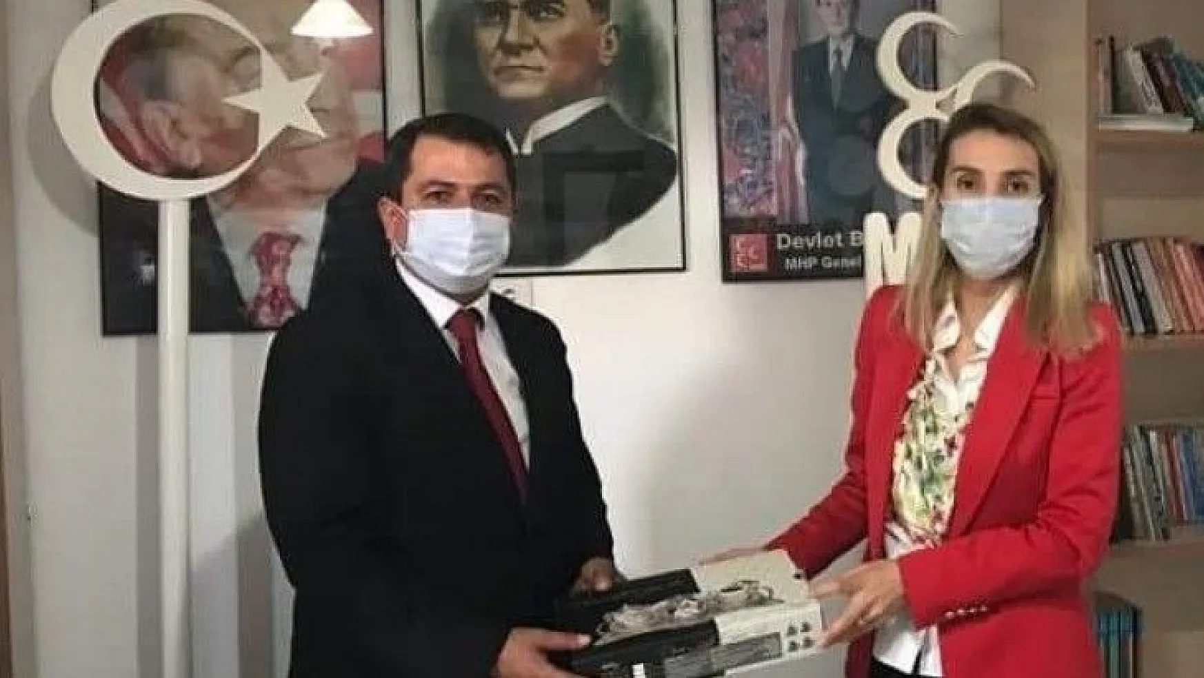 Kaymakam Büyüker'den MHP İlçe Başkanlığına iade-i ziyaret