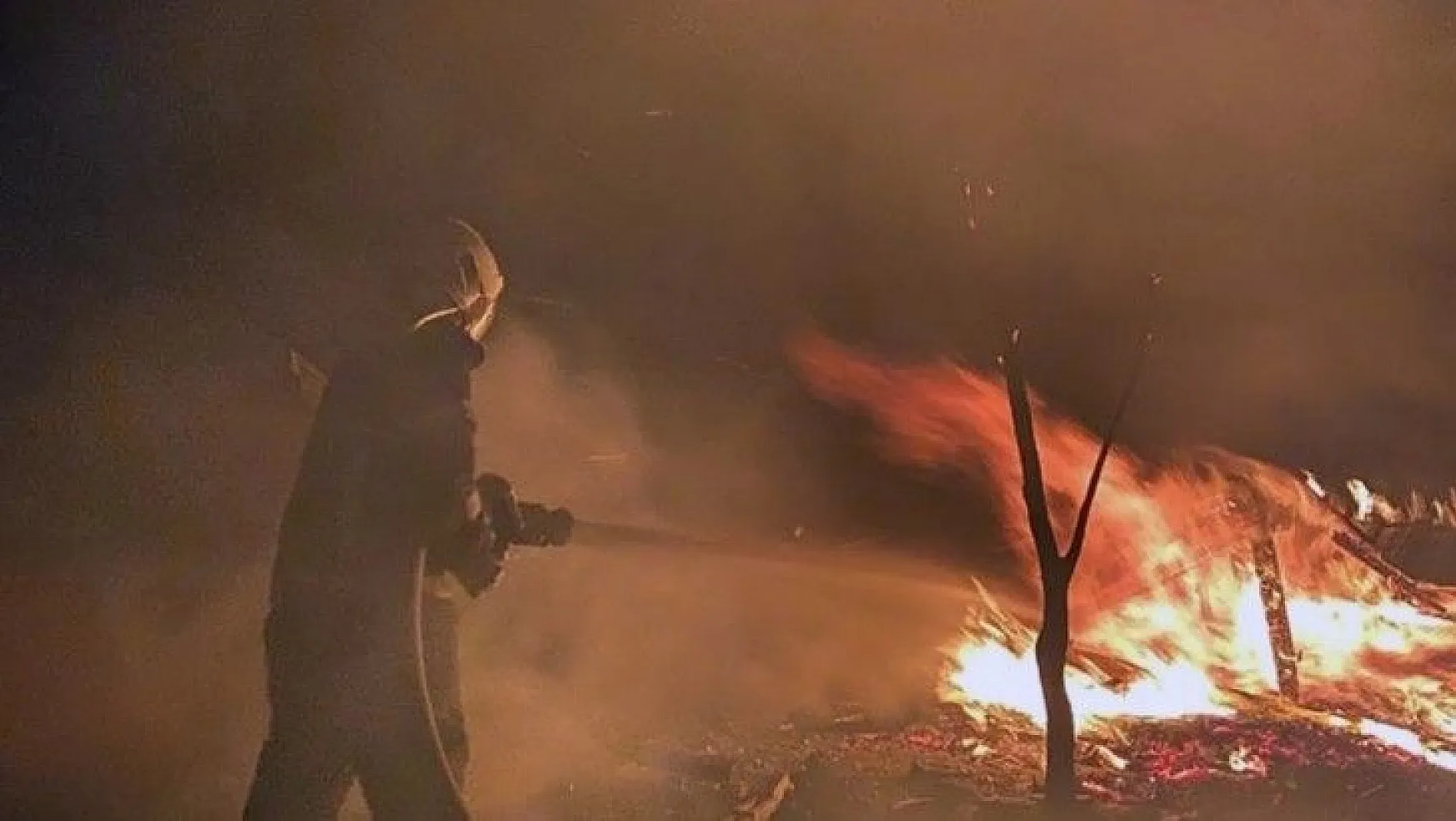 Menteşe'de kümes ve odunlukta yangın çıktı