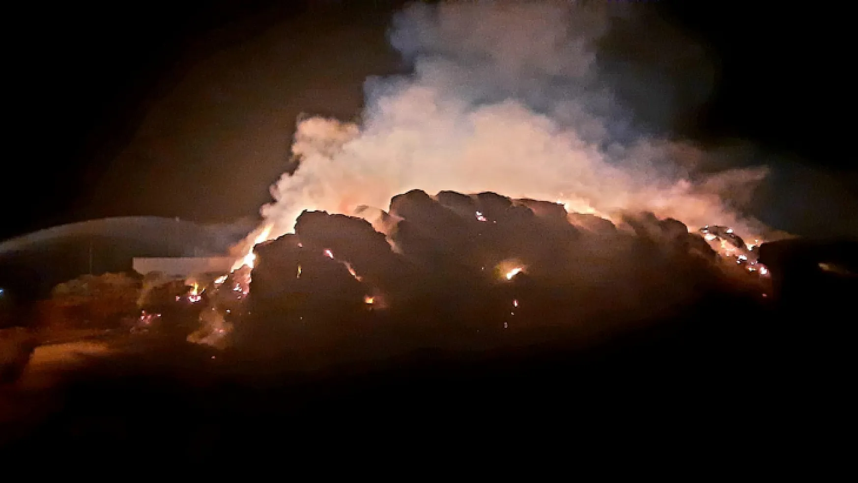 Milas'ta ot balya yangını