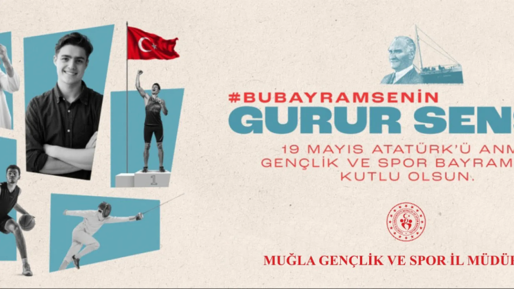 Muğla'da 19 Mayıs Atatürk'ü Anma Gençlik ve Spor Bayramı büyük bir coşkuyla kutlanacak
