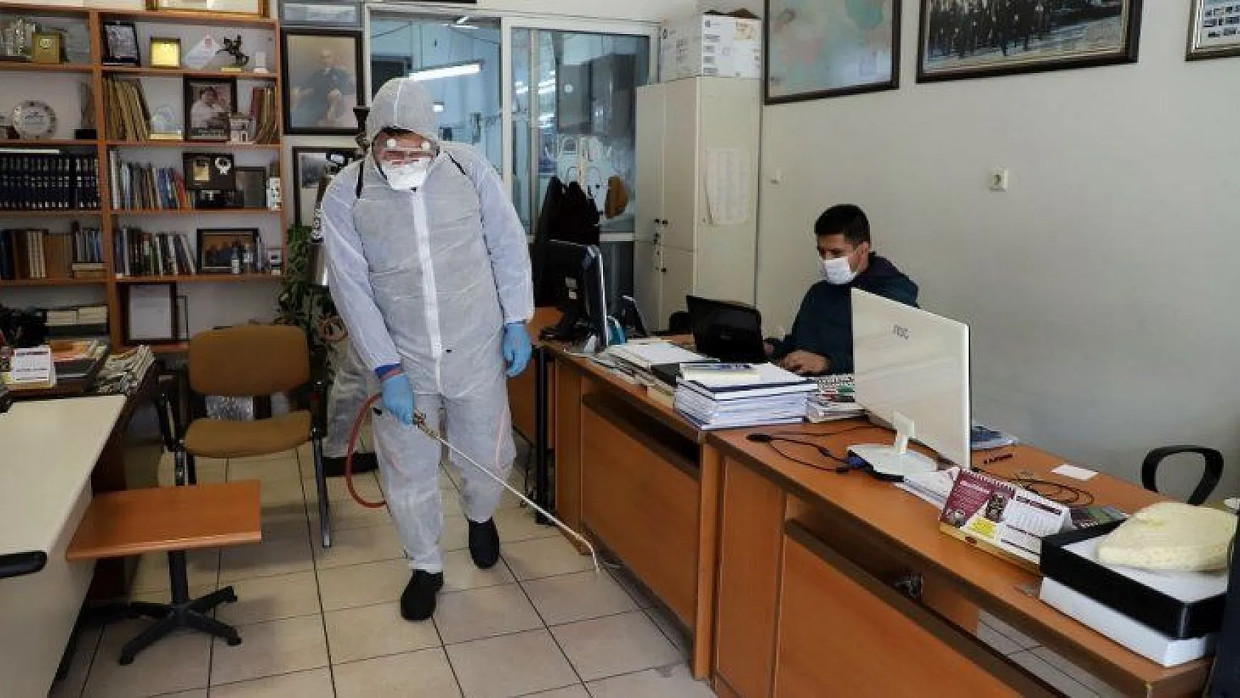 Muğla'daki gazete büroları dezenfekte edildi