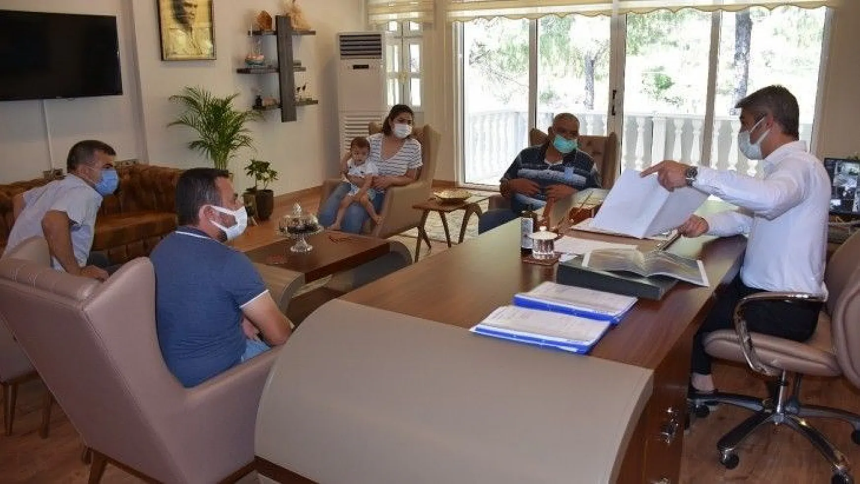 Şehit orman işçisinin ailesi Başkan Oktay ile görüştü