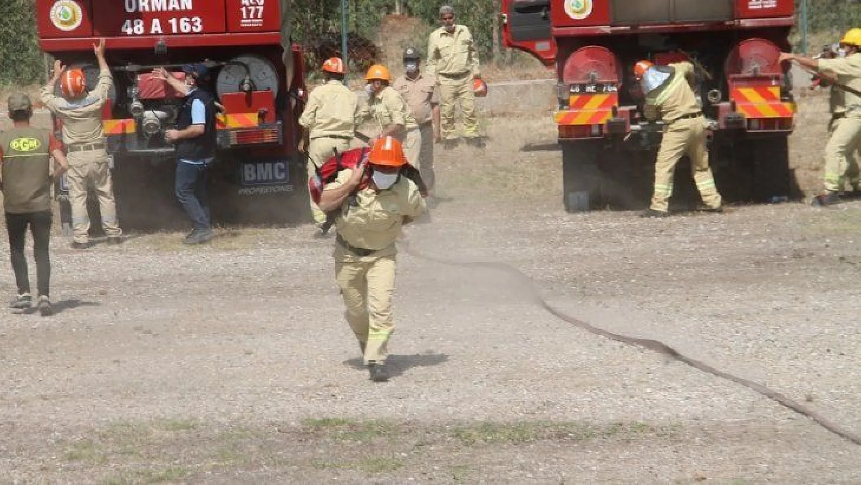 Yangın ekiplerine iş başı eğitimi