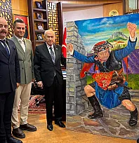 Bahçeli'ye Muğla Zeybeği Tablosu: MHP Muğla'dan Anlamlı Ziyaret