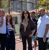 Başkan Köksal Aras, Ali Fuat Özge Spor Tesislerinde incelemelerde bulundu
