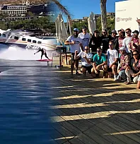 Bodrum'da 28 sporcu deniz üstünde uçakla yarıştı