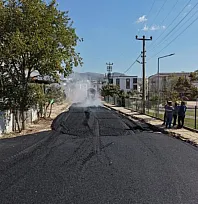 Bodrum'da asfalt çalışmaları devam ediyor