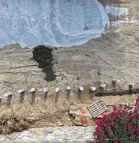Bodrum'da parke yol çalışmaları sürüyor