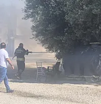 Bodrum'da personel lojmanında yangın