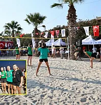 Bodrum'da plaj voleybolu heyecanı
