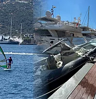 Bodrum'da Şişme Bot Rıhtıma Çarparak Patladı: 1 Yaralı