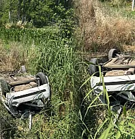 Burdur-Fethiye Karayolu'nda otomobil kanala düştü: 2 yaralı