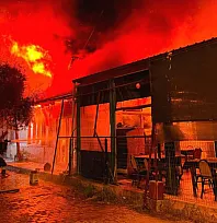 Dalaman'da işyeri yangını
