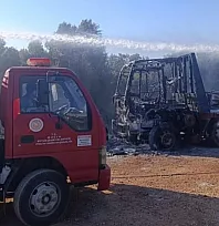 Datça'da kamyoneti yaktığı iddia edilen 2 kişi tutuklandı