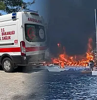 Fethiye açıklarında gezi teknesinde yangın çıktı, 115 kişi tahliye edildi