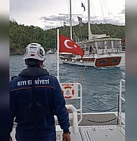 Fethiye Açıklarında Sürüklenen Teknedeki 2 Kişi Kıyı Emniyeti Tarafından Kurtarıldı