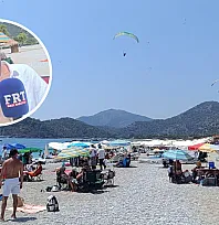 Fethiye Belcekız Plajı tatilcilerin gözdesi olmayı sürdürüyor