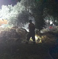 Fethiye'de ahır yangını kontrol altına alındı, soğutma çalışmaları sürüyor