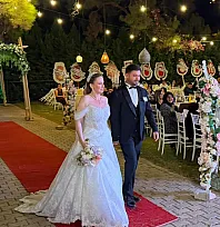 Fethiye'de Büşra ve Ceyhun çifti dünyaevine girdi